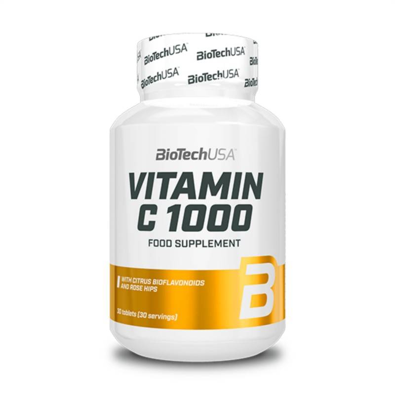 vitamin-c-1000-30-Biotechusa Vitamin C 1000 || BioTechUSA || High-Potency Vitamin C Supplement || 30 tablets فيتامين سي عالي الجرعة - الصورة 1